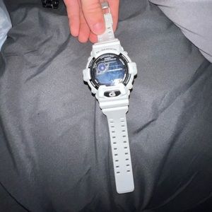 white g shock watch